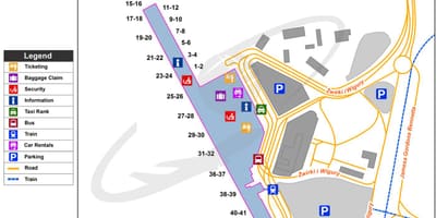 Varsjá waw flugvöllur kort