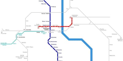 Kort metro Varsjá